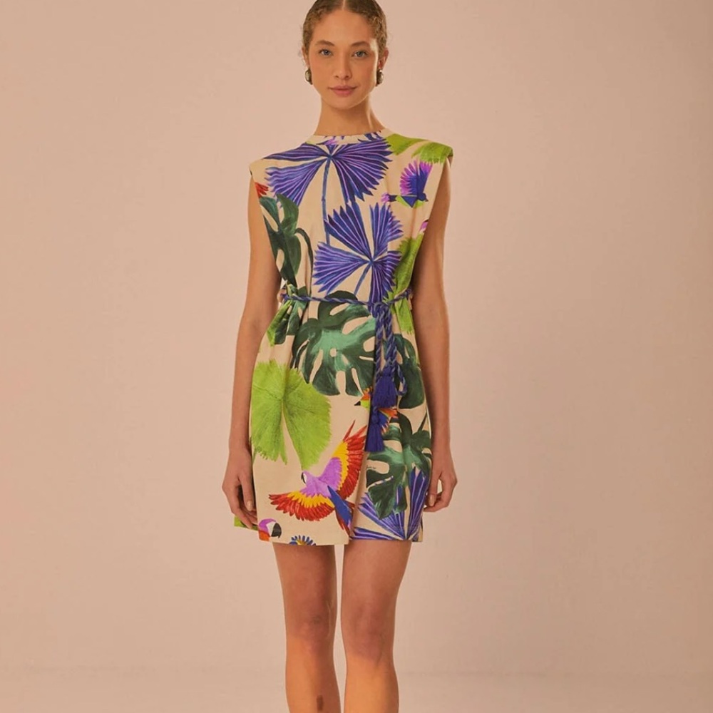 Farm Rio Macaw Jungle dress